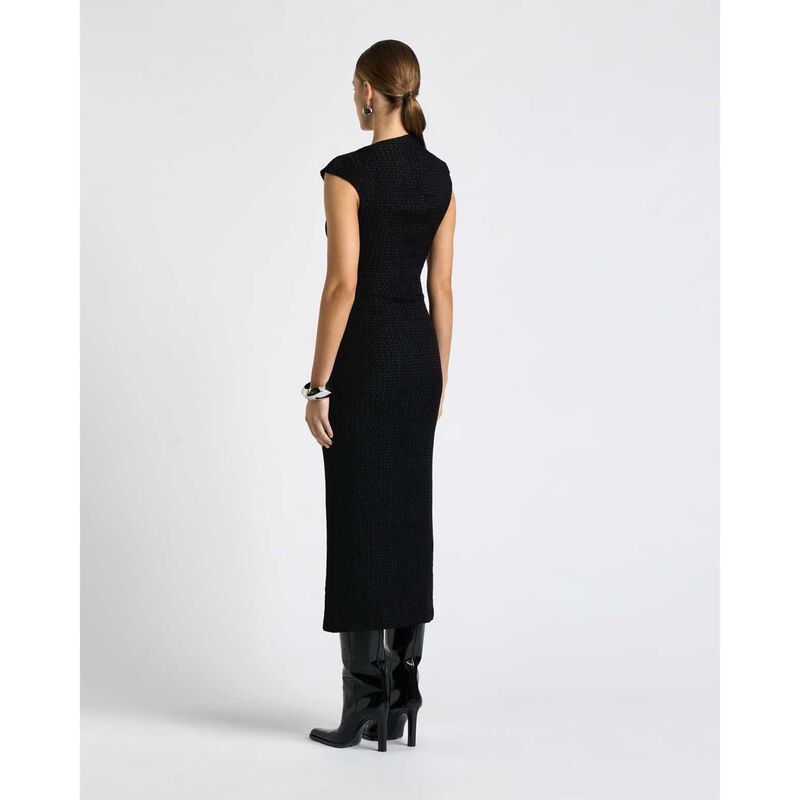 Cue Soft Shirred Jacquard Midi Dress image number 1